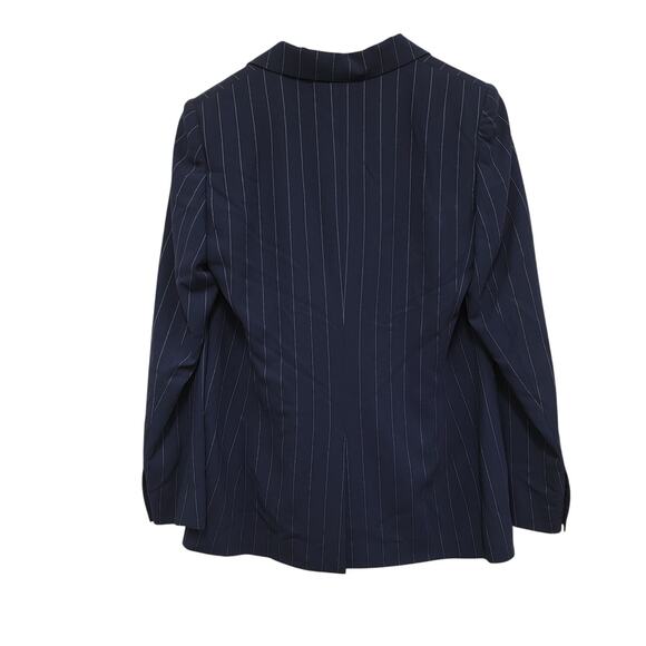 Ralph Lauren Purple Label Navy White Pin Stripe Jacket 12 - Picture 2 of 10